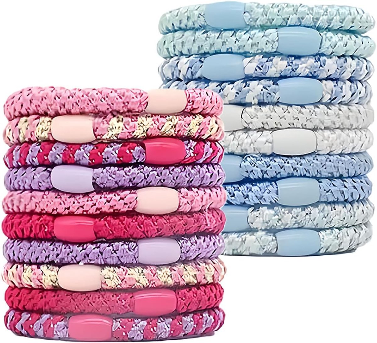 Scrunchie Hair Bobbles Set of 20 Flexible and Soft Braiding Elastic Bands for Women Hair Bobbles for Girls - ShopVlot