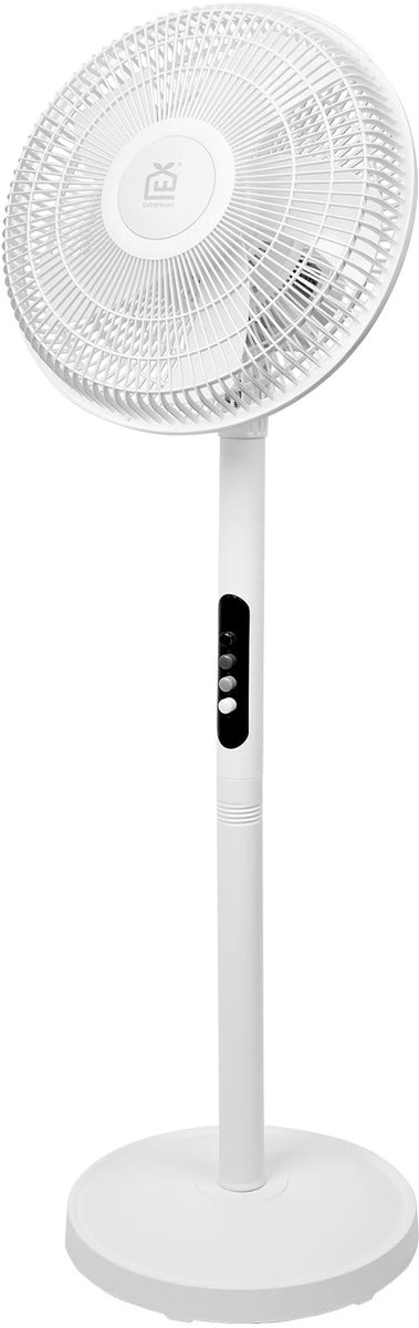 EXTRASTAR Staande ventilator, 12 inch, in hoogte verstelbaar, 100 cm, 3 snelheden, zacht, natuurlijk, sterk - ShopVlot