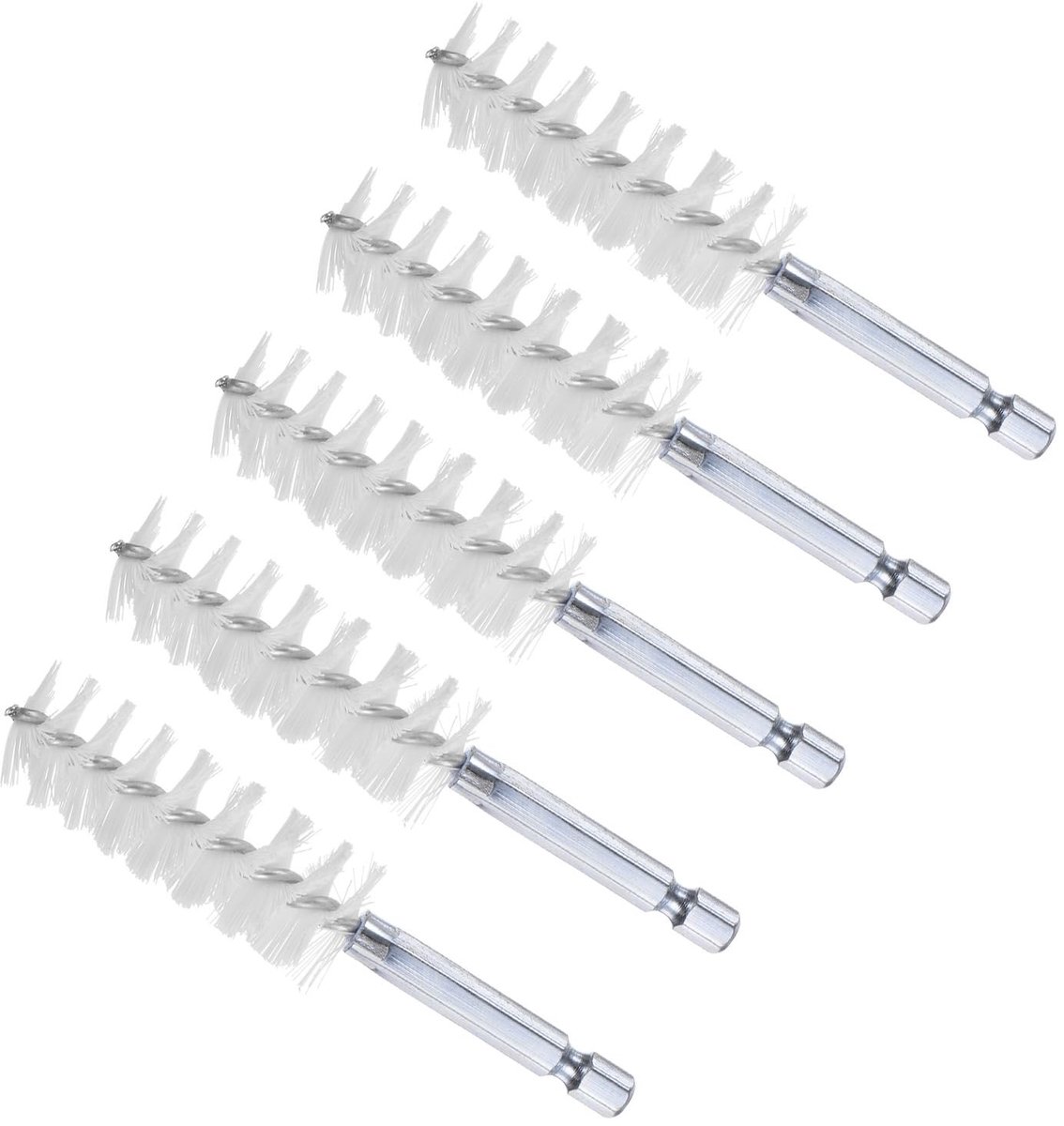 Solidchoice - Set van 5 Borstelgaten voor Elektrische Boormachine met Nylon Borstels