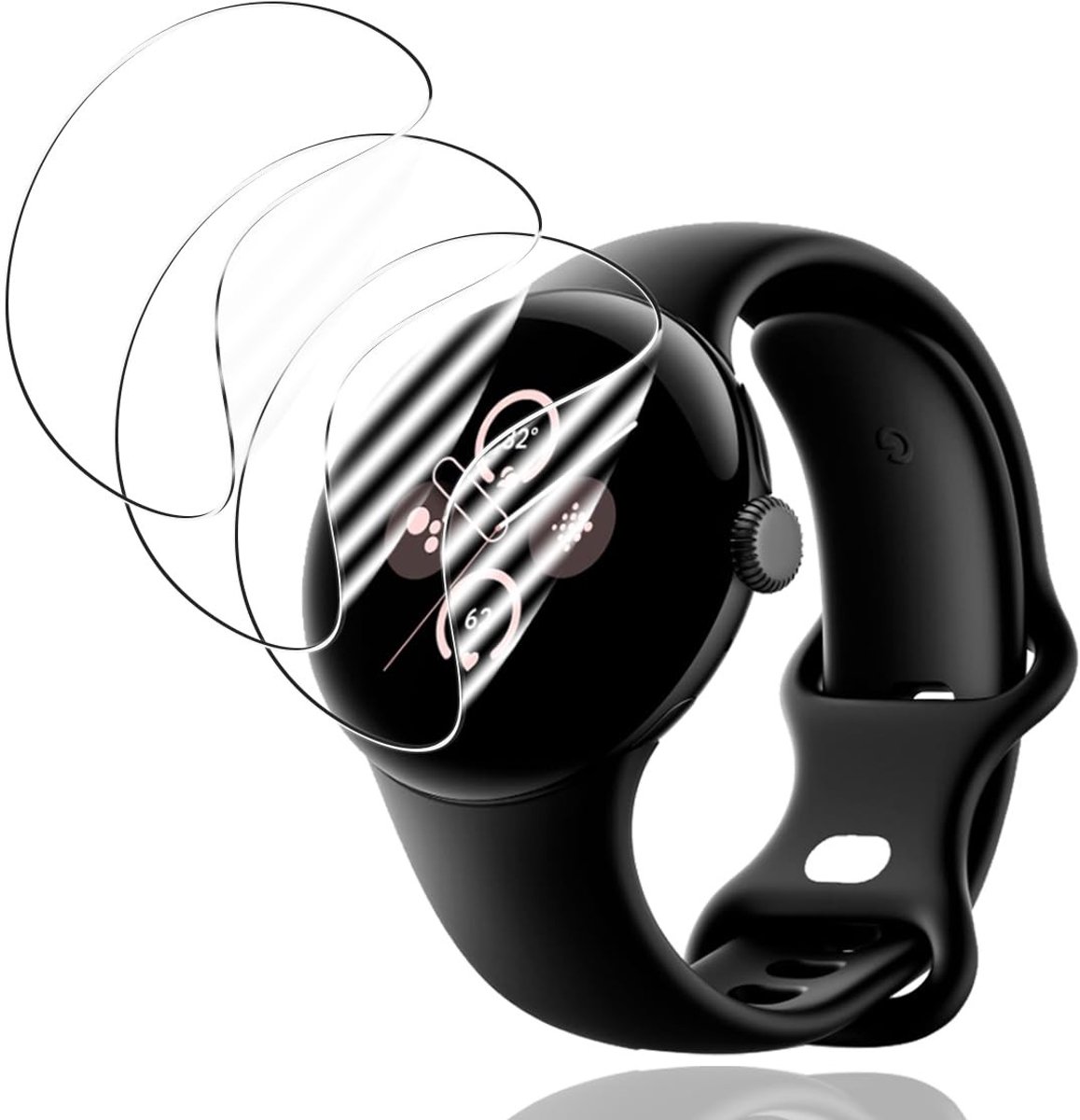 Solidchoice - Beschermfolie voor Smartwatch, 3 Stuks TPU-Folie
