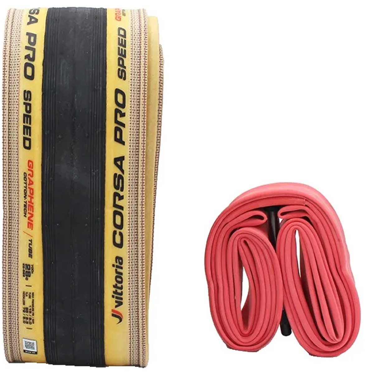 Vittoria Corsa Pro Speed G2.0 700c X 28 + Latex Tube Racefietsband Veelkleurig 700C x 28