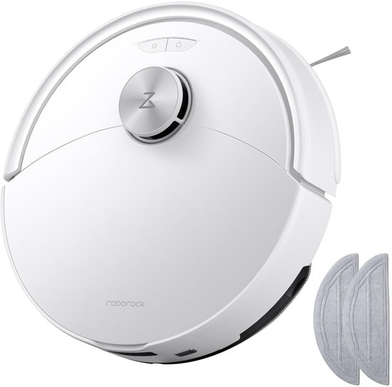 Roborock Q10 S5 Set Robotstofzuiger-10000 Pa Zuigkracht-Dubbele Anti-klitfunctie-VibraRise 2.0-Systeem–8 mm Dweillift–PreciSense LiDAR-navigatie–Obstakelvermijding–APP–Wit-2 Dweilen