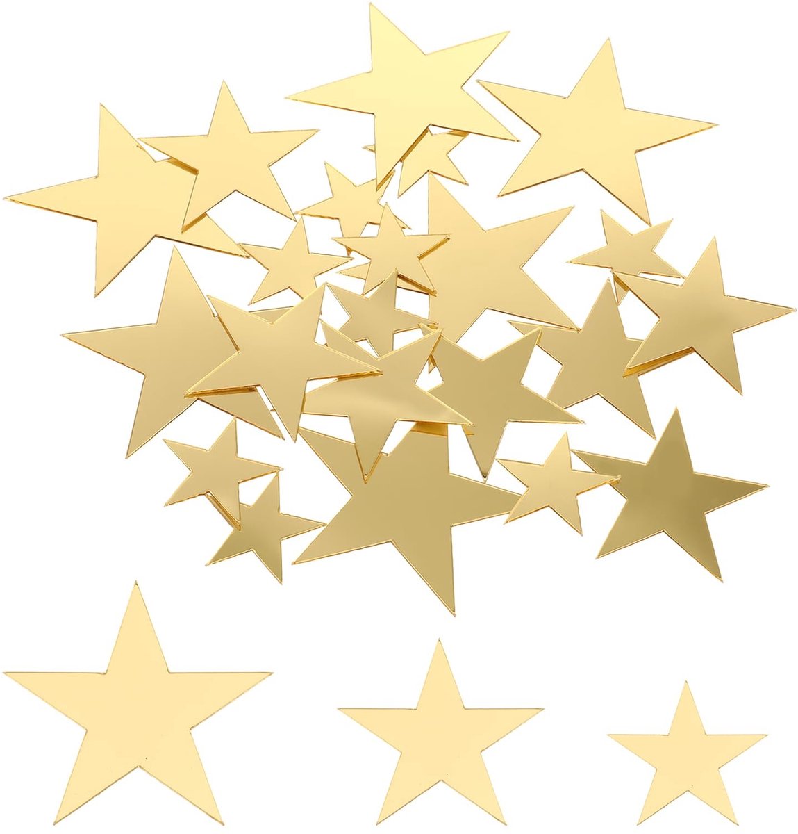 Solidchoice - 40 Stuks Gouden Sterren Wandstickers voor Kinderen