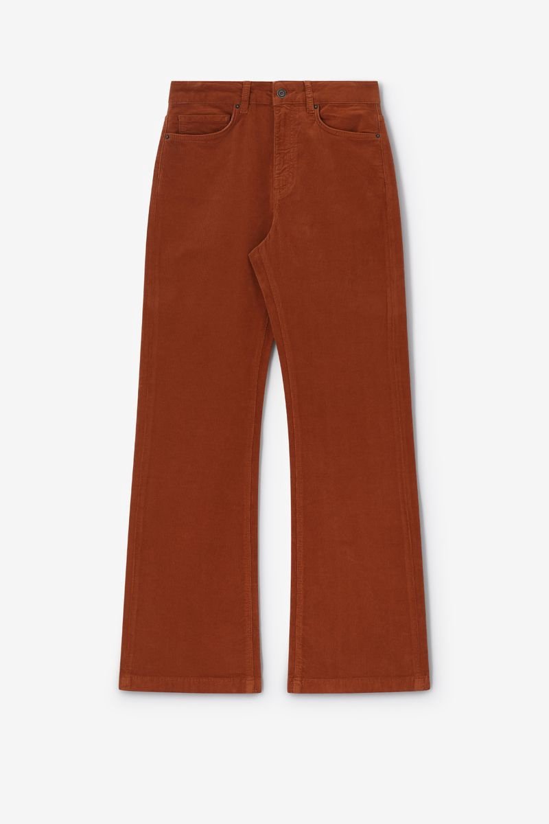 Sissy-Boy - Bruine hight waist corduroy flaired broek