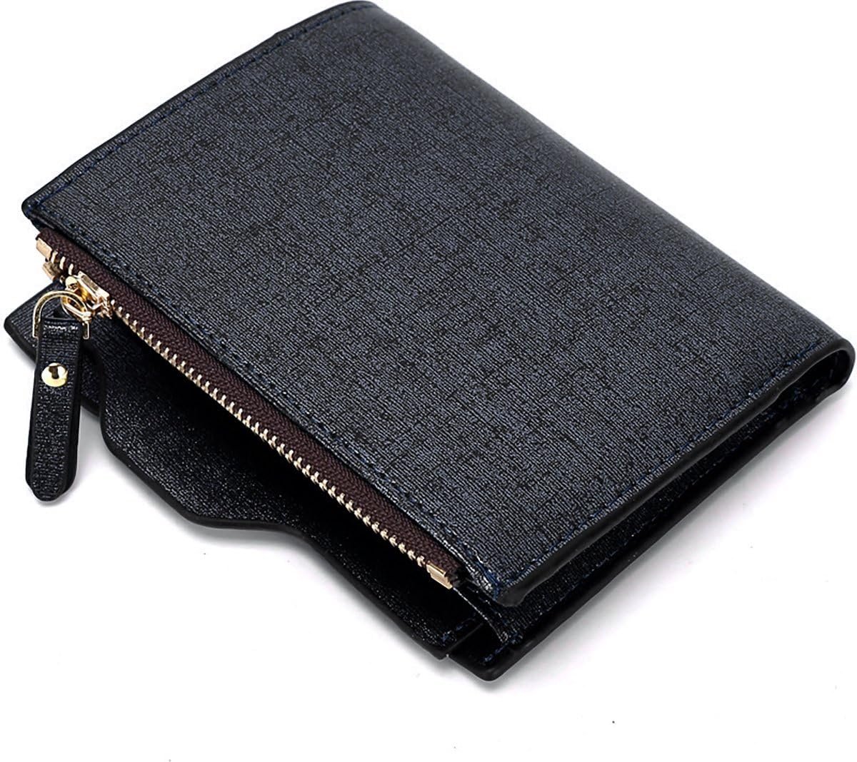 Wallet Men - RFID Billfold - PU Leather - Blue - Black, Black, Modern - ShopVlot