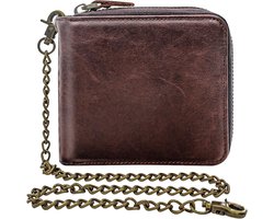 boshiho Carbon Wallet for Men - Wallet Leather Black Boss with Chain Credit Card Holder with RFID Protection 13 - ShopVlot