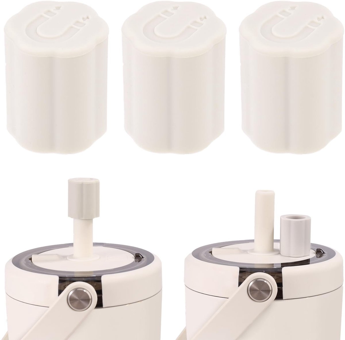 Solidchoice - Set van 3 Magnetische Rietjes Covers voor Buitenactiviteiten
