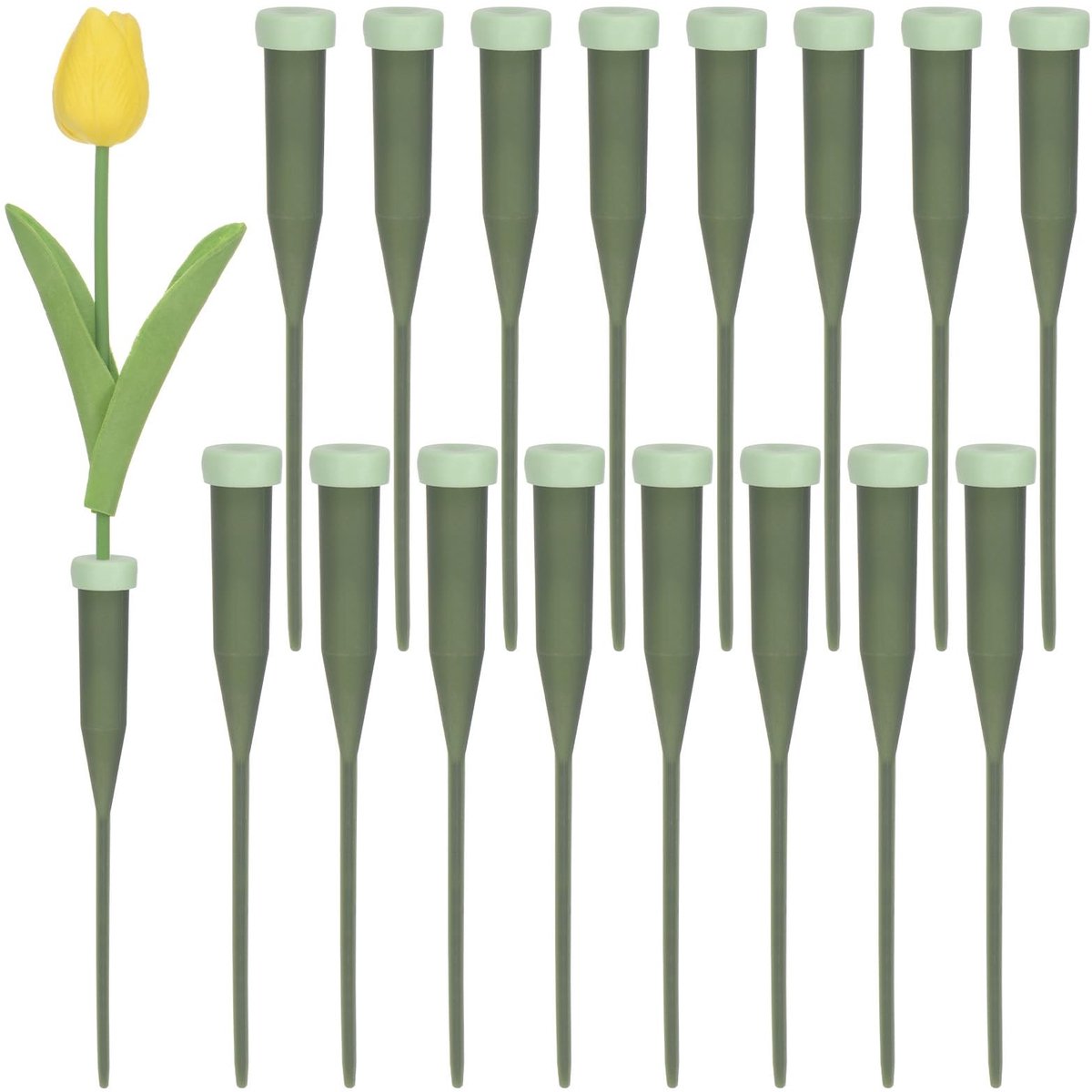 Solidchoice - Plastic Bloemenwaterbuizen met Rubber Kappen voor Verse Bloemen