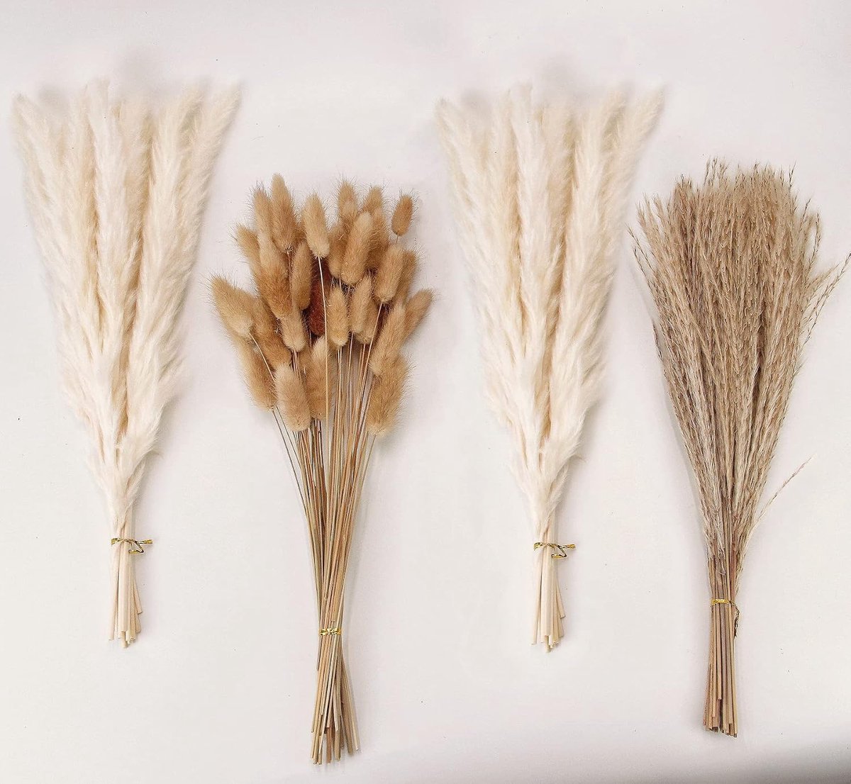 Natural Dried Pampas Grass Decor - White Pampas Grass - Bunny Tails Dried Flowers - Reed Grass Bouquet for Wedding Boho Flowers Home Table Decor - Rustic Farmhouse Party 30