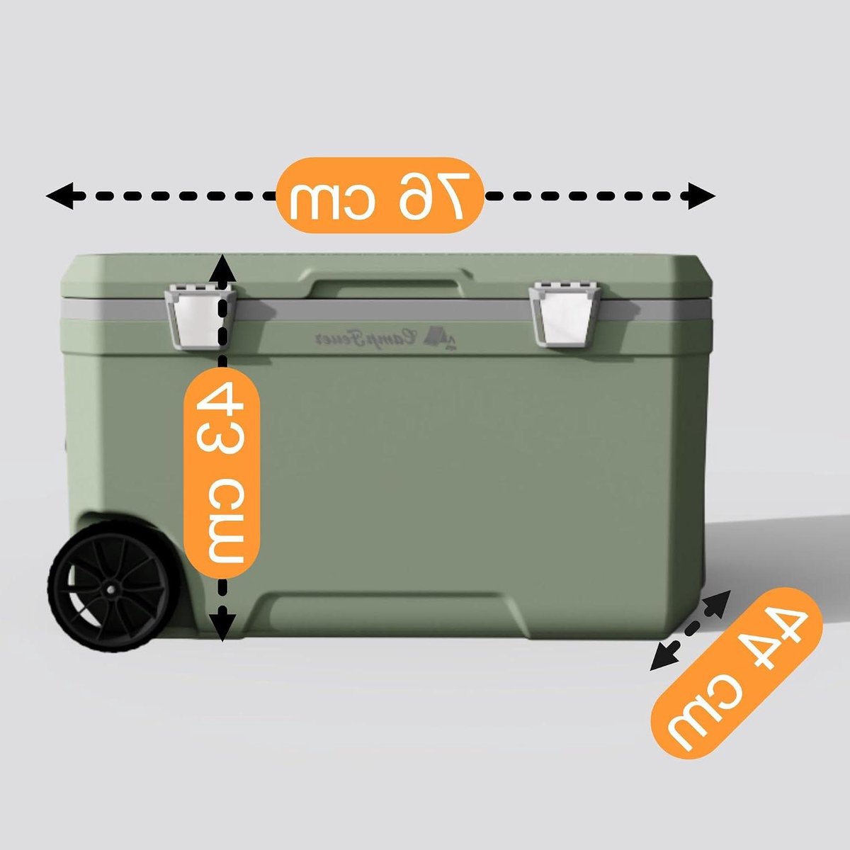 Koelbox met wielen - Ijsbox Thermobox - Dranken Koelen - Lange Koeltijd - 70 liter - Lichtgroen
