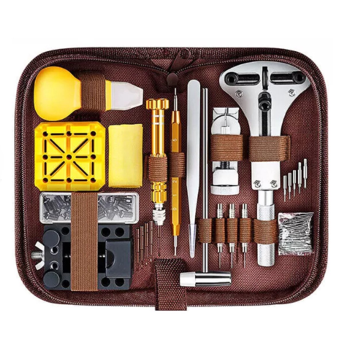 Horlogereparatieset - 162-delig - Horlogemakersgereedschap - Kastopener - Horlogereparatie en -demontage - Reparatieset - Horlogegereedschap
