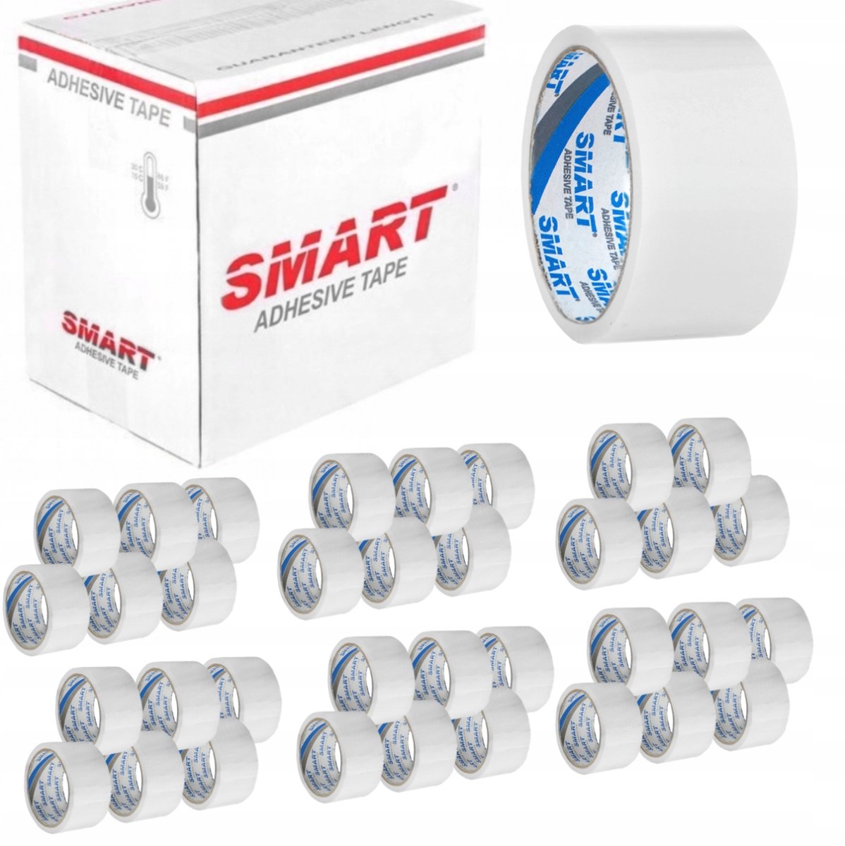 Sterke Acryl Pakking Tape Wit 48mm x 50m - 36 Rollen