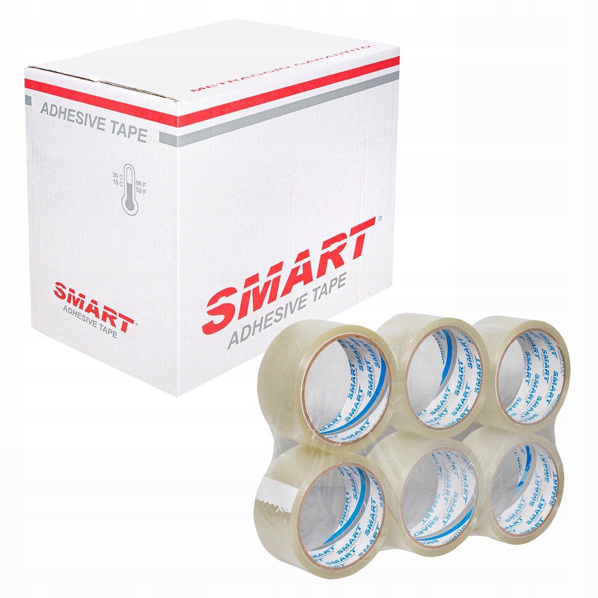 Smart Pakkingstape Transparant 48mm x 45m - Set van 36 rollen