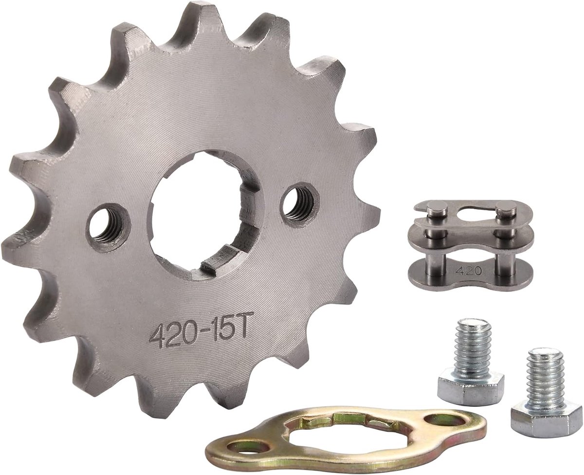 WOOSTAR Sprocket Front 420-15T 20mm for Motorcycle ATV Dirtbike Go Kart - ShopVlot