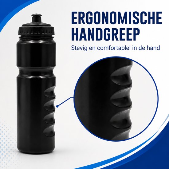 Sportec Bidon - 0,8 l - wit met gele dop — afbeelding 4