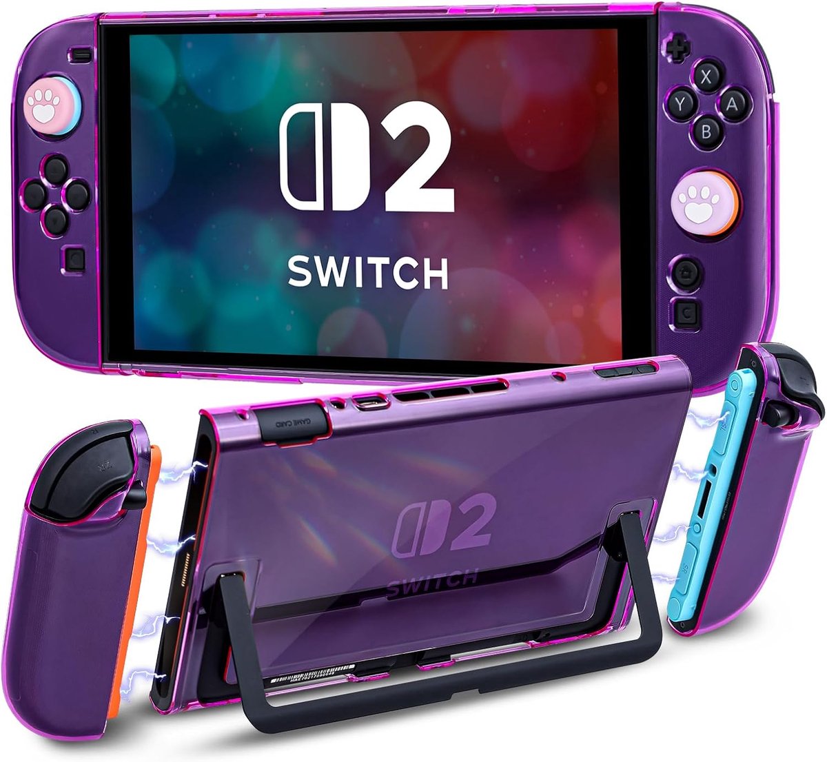 DLseego Protective Case for Switch 2,Dockable Hard PC Protector Shell Anti-Scratch and Shock-Absorbing Design Skin - ShopVlot