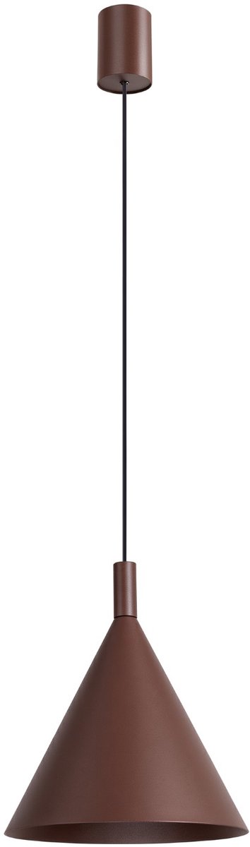 Sollux Lighting Hanglamp Nox - E27 - bruin - staal - 24.5x24.5x140cm