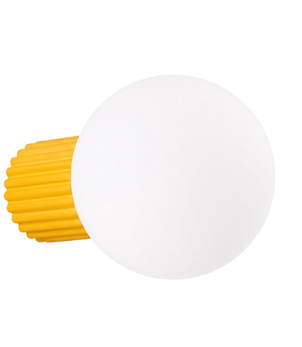 Sollux Lighting Wandlamp Halo - G9 - geel - aluminium/glas - 12x17x12cm