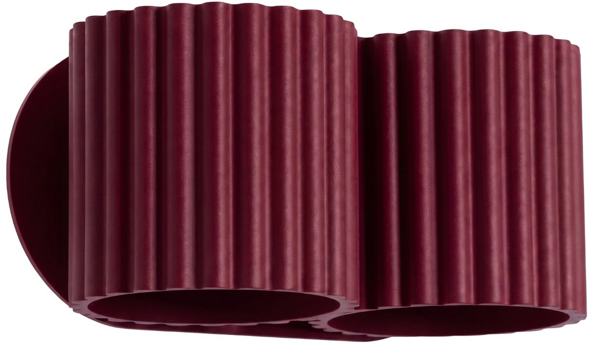 Sollux Lighting Wandlamp Aura - G9 - bourgondië - aluminium - 21x12x10cm