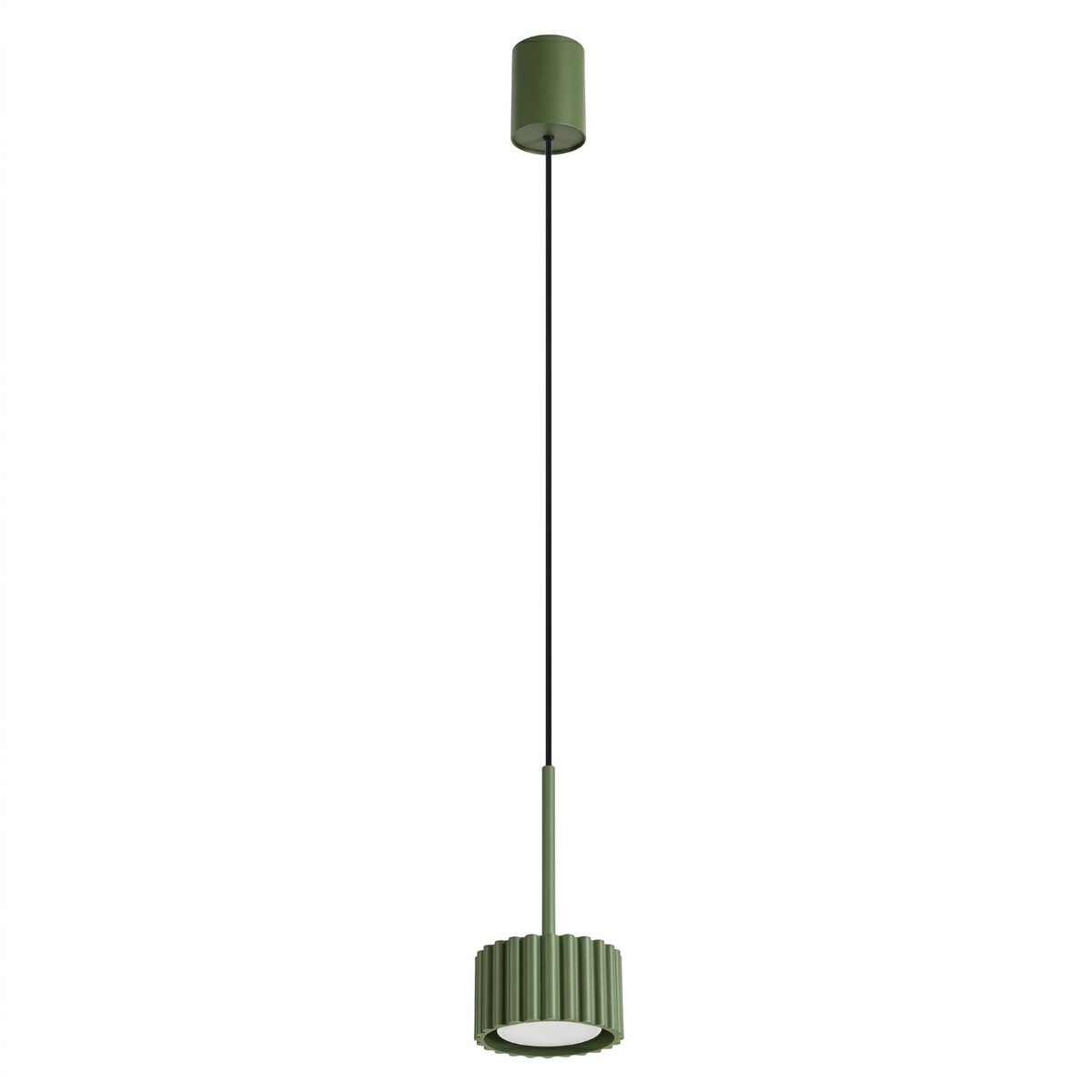 Sollux Lighting Hanglamp AURA - Gx53 - olijfgroen - aluminium - 10x10x125cm