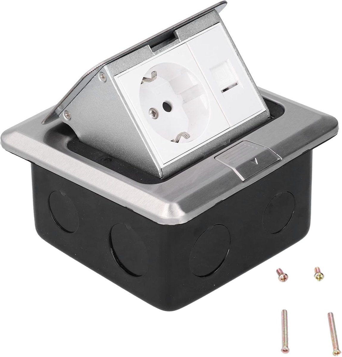 Floor Outlet Ground Socket Waterproof Socket with Transparent Water Retaining Sheet AC 250V - ShopVlot