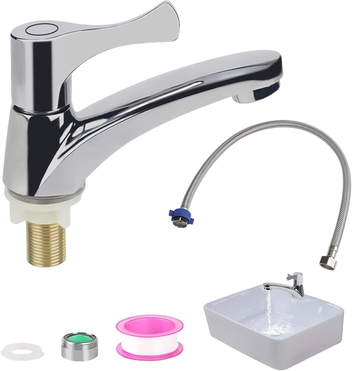 Small Armatur Gästetoilet, Stainless Steel Gästetoilet Faucet, Cold Water Tap Guest Toilet, Faucet Cold Water, Single - ShopVlot