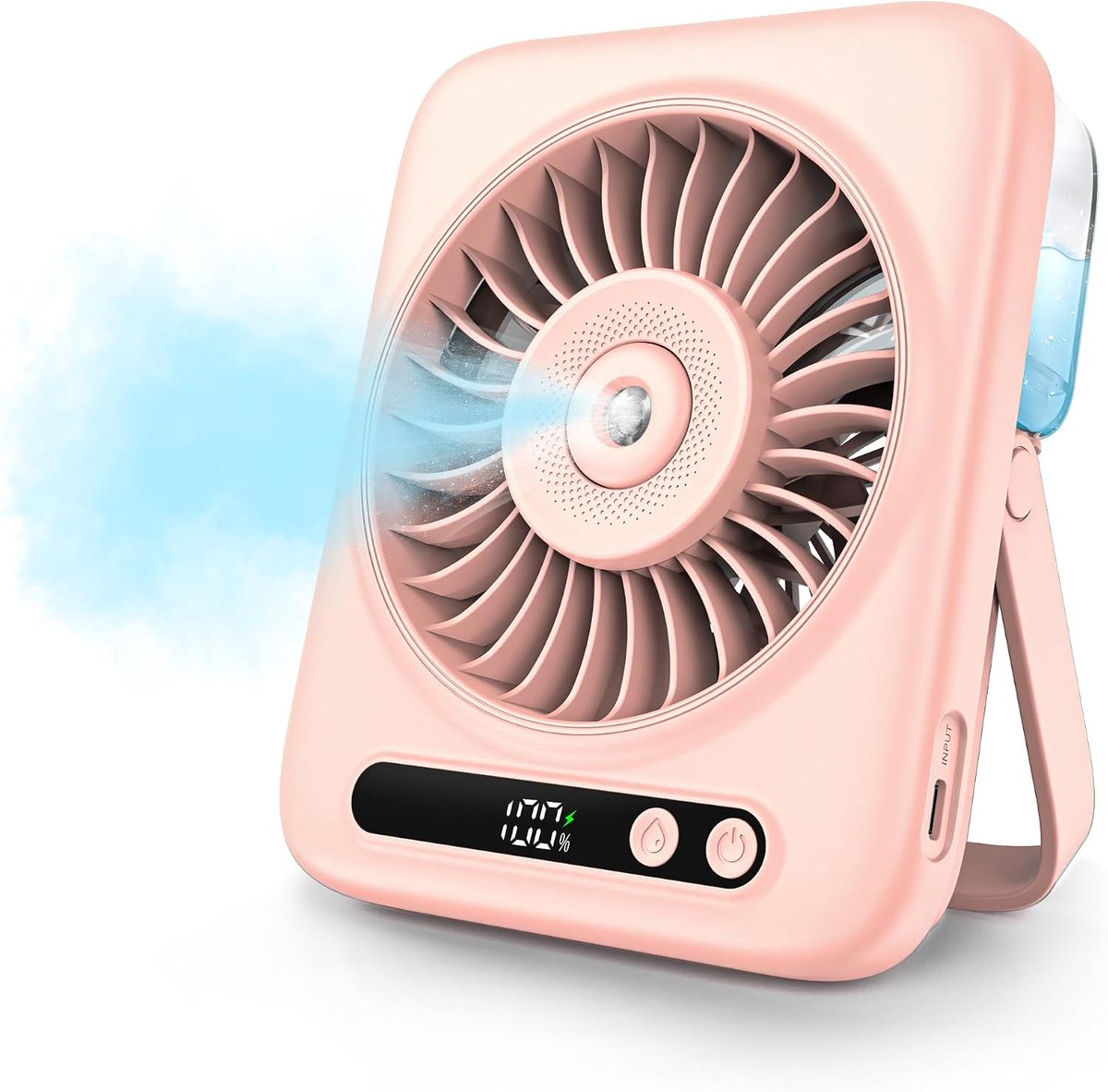 Kssvzz Small Desk Fan Personal Fans: 6000mAh 10 Hours Battery Office Silent Mini Desktop Fan Portable Rechargeable - ShopVlot