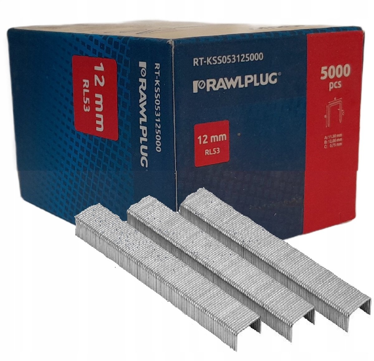 Rawlplug RL53 Nieten 12mm 5000 stuks - Kwaliteit voor Decoratie & Stoffering