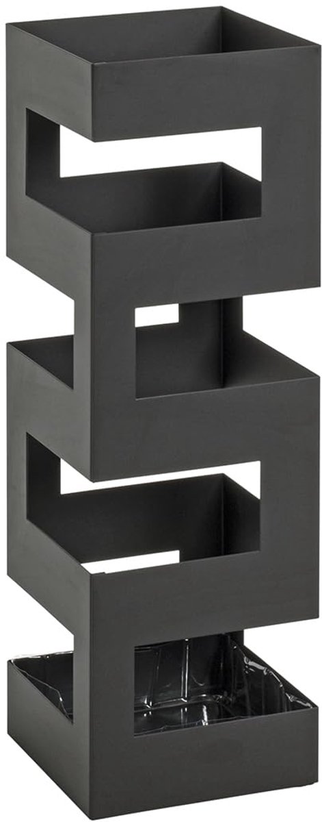 Famanu Paraplubak van metaal in zwart, afmetingen B 16 cm x H 48 cm x D 16 cm