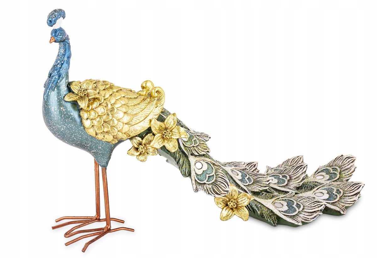 Kleurrijke Pauw Figuur - Glamour Decoratie & Luxe Cadeau