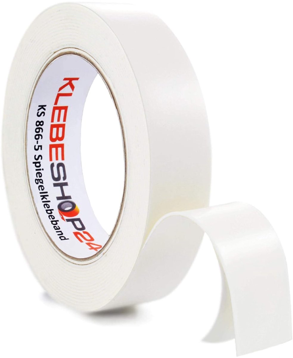 Montagetape dubbelzijdig 25 mm - sterke hechting - 1 mm dik - ideaal voor bevestigen - ShopVlot