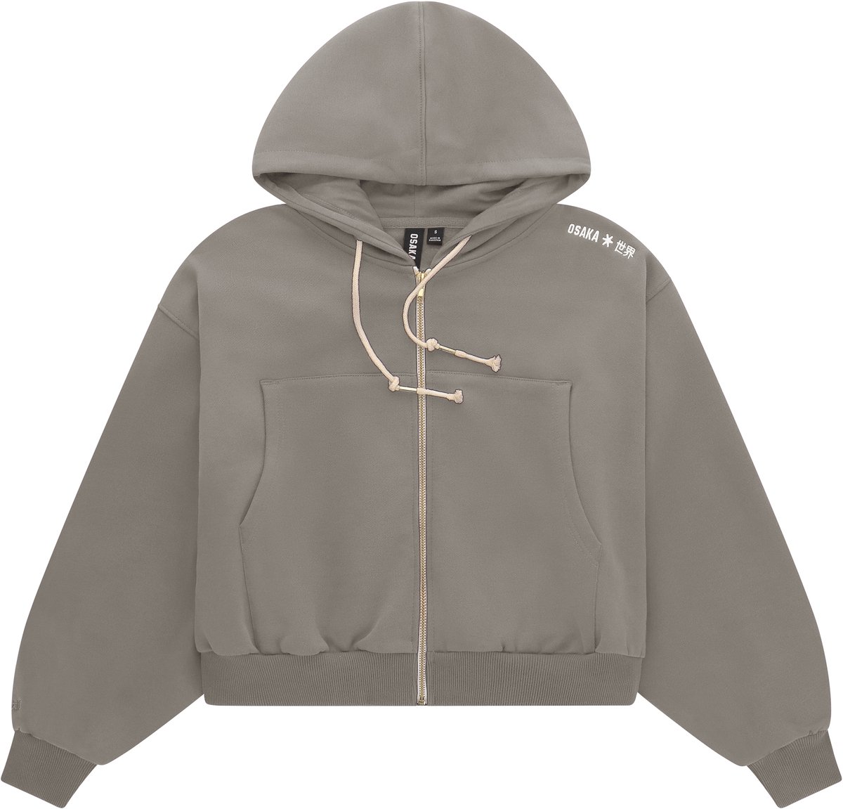 Osaka Women Cropped Full Zip Hoodie Cloudburst