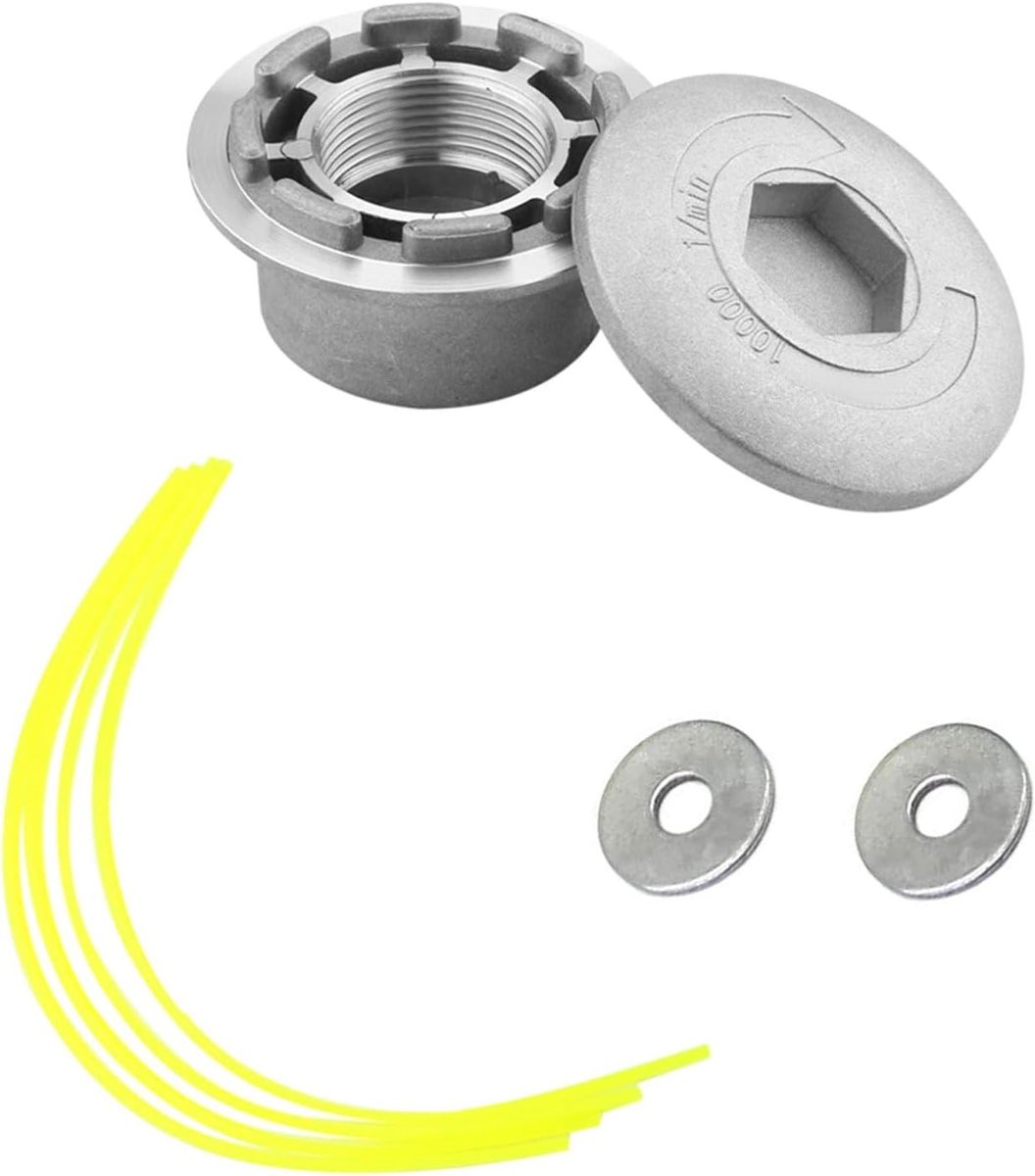 Grastrimmerkop - Zilver - 7,2 x 4,45 cm - Aluminium Dubbele Draadspoel - Voor Tuin en Gazon