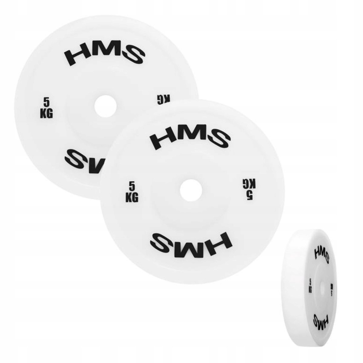 Olympische Bumper Schijven Wit 2 x 5 kg - Merkloos