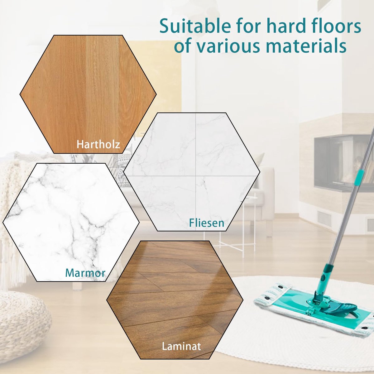 Clean Twist M Micro Duo microvezel vervangende dweilset en hoezen, 33 x 15 cm - ShopVlot