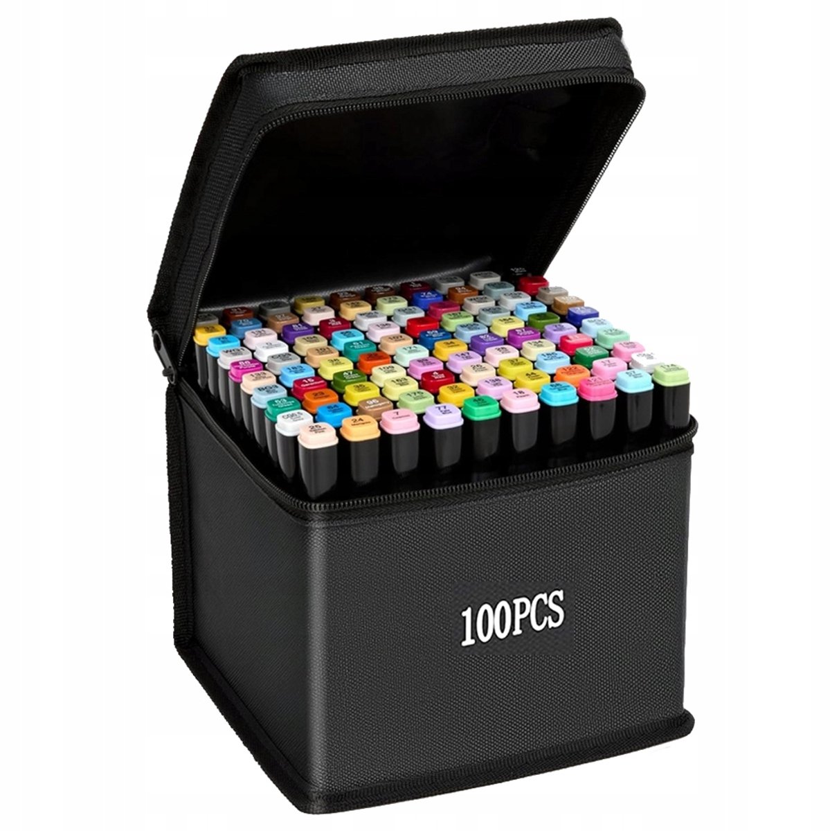 100 Stuks Kleurrijke Markers, Dubbele Punt, Permanente Inkt, Schetsen & Graffiti