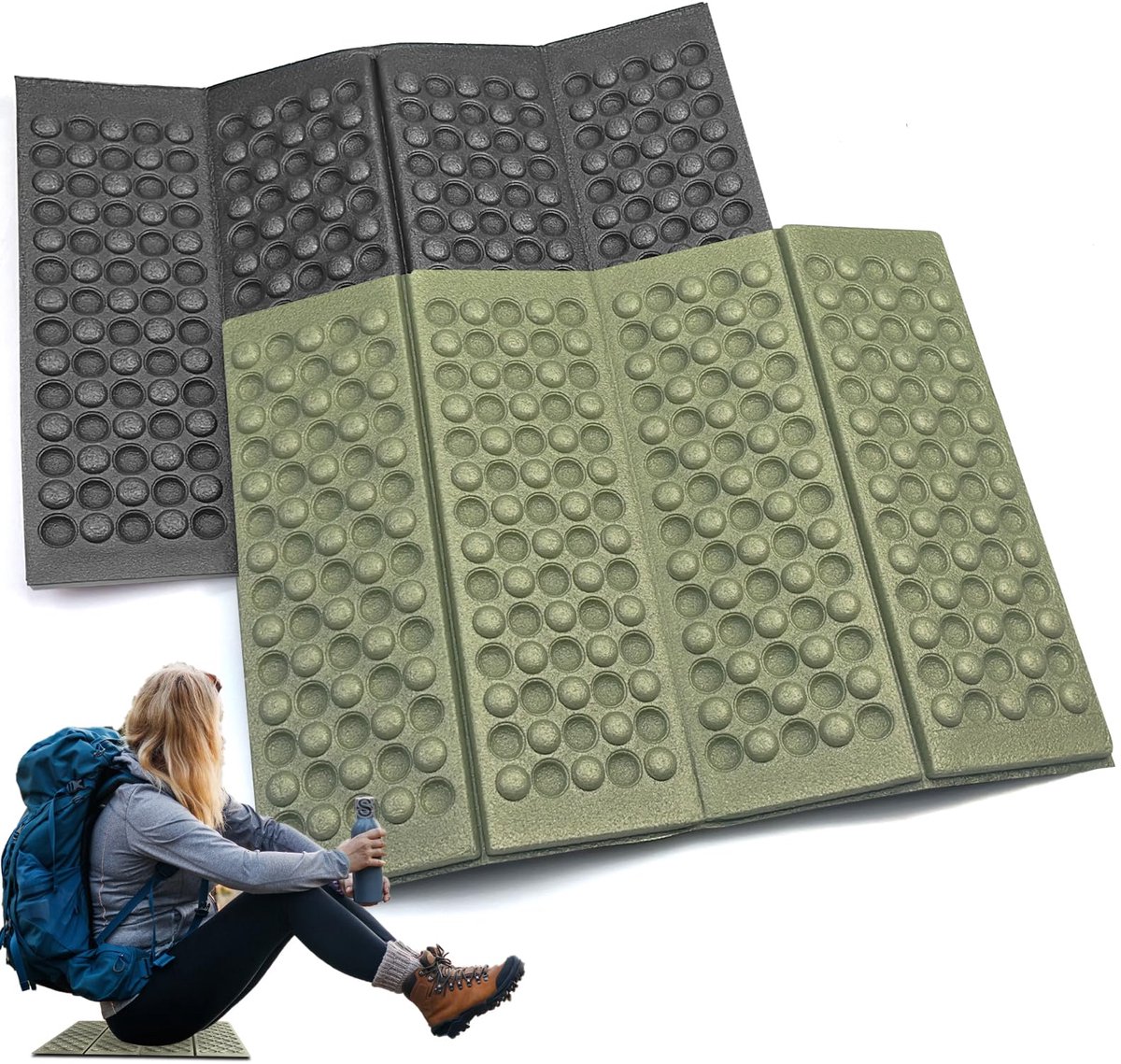 Buitenkussen Faltbaar voor Outdoor Activiteiten - Waterdicht en Compact (groen)
