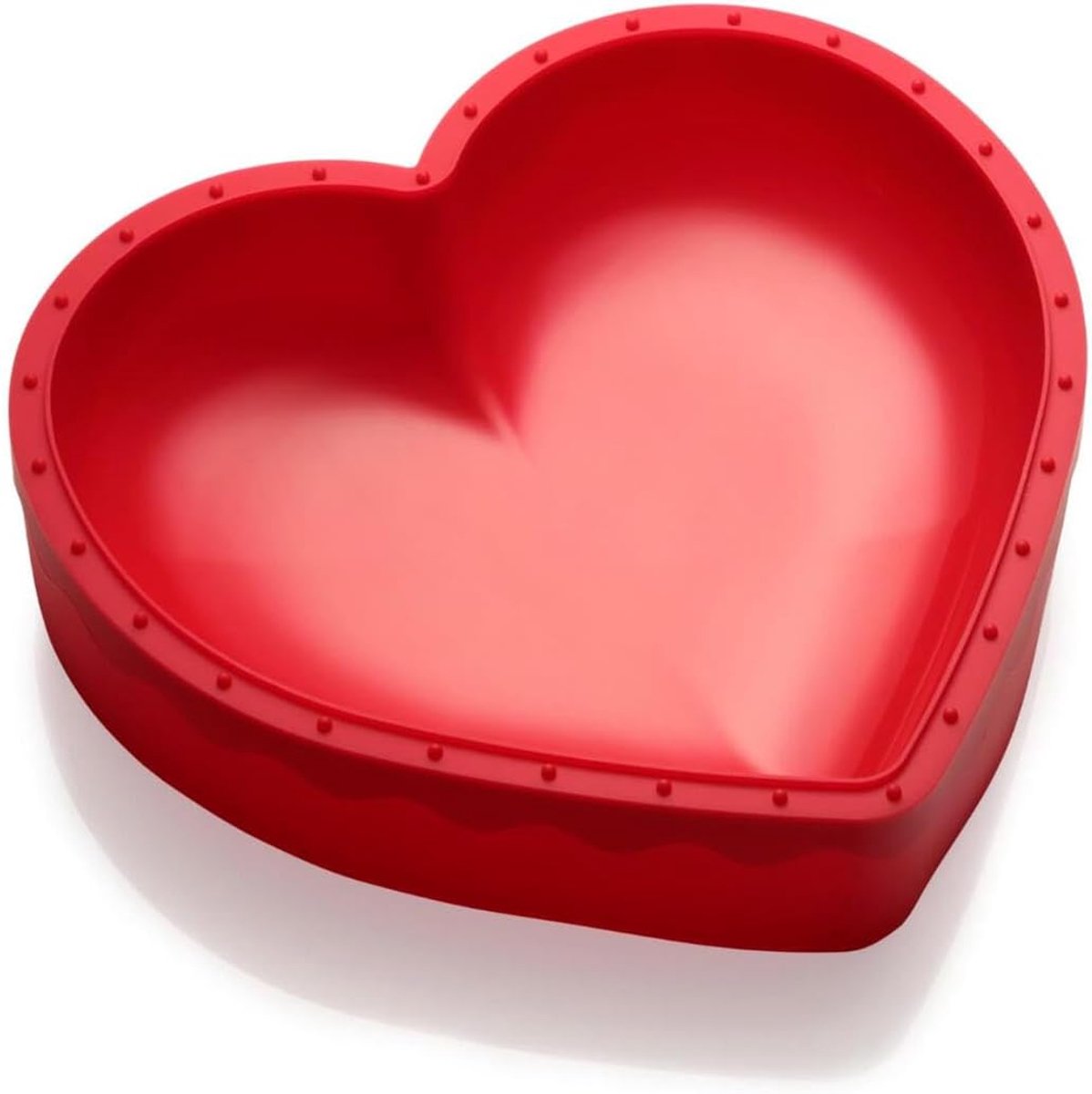 Coolinato Silicone 3D Heart Shape Cake Mould, 25x27cm, Red - ShopVlot