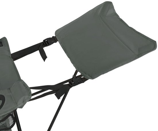 VirtuFit Opvouwbare Camping Stoel met Voetsteun - Set van 2 - Strandstoel - Grijs - Inclusief Draagtas, Bekerhouder en Opbergvak van Virtufit — afbeelding 2