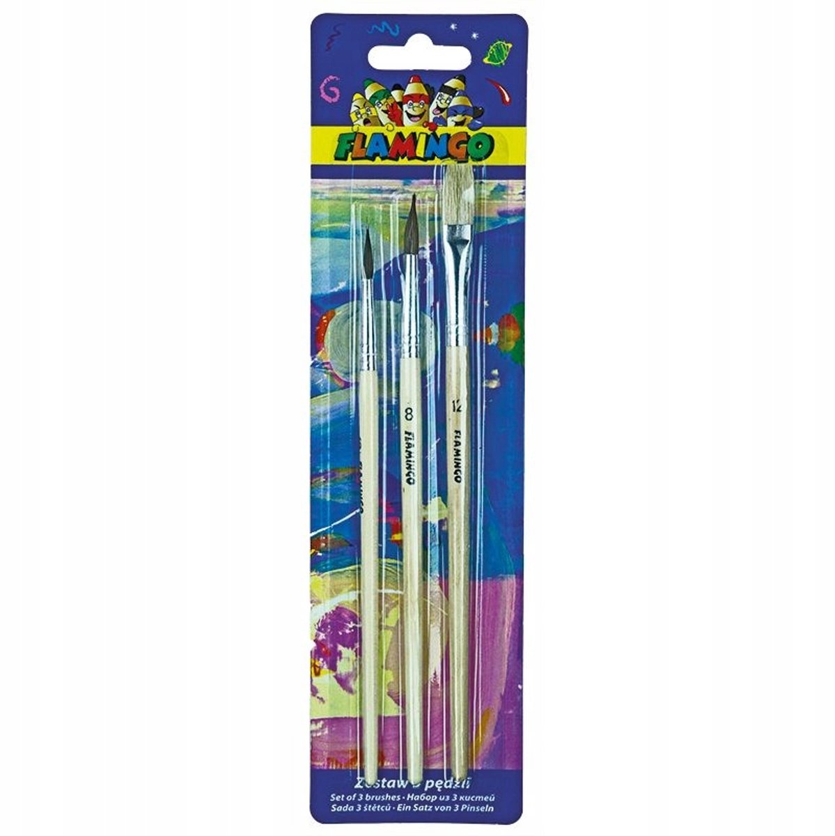 Synthetische Kunstpenseel Set - 3 Stuks