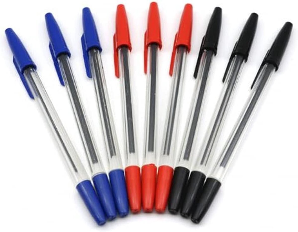 20 x ultra-soft and comfortable grip ballpoint pens, retractable ballpoint pen gel pen set 0.7mm-8 black, 6 red, 6 - ShopVlot