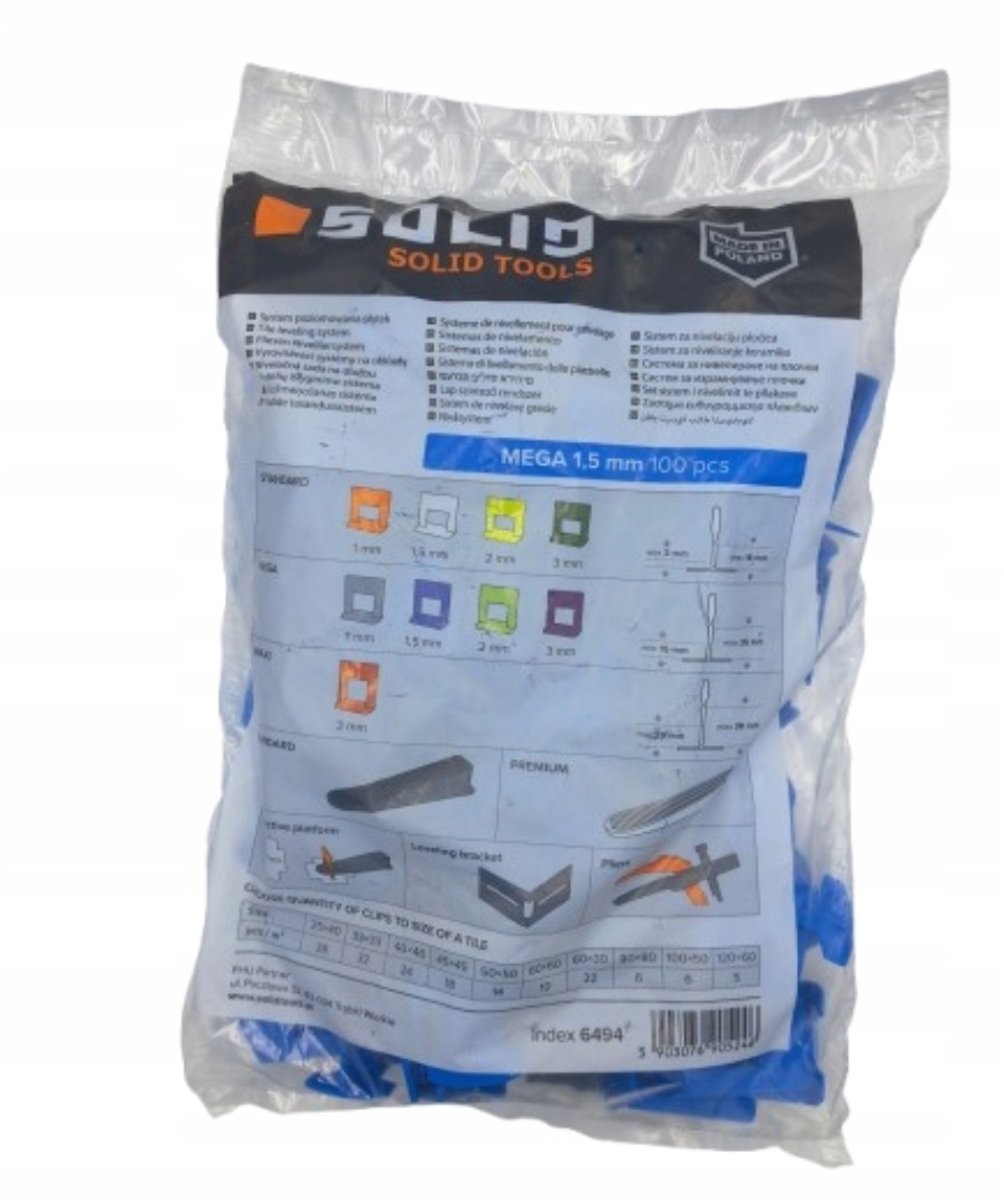 Merkloos Tegel Leveller Clips 1,5mm - 100 Stuks