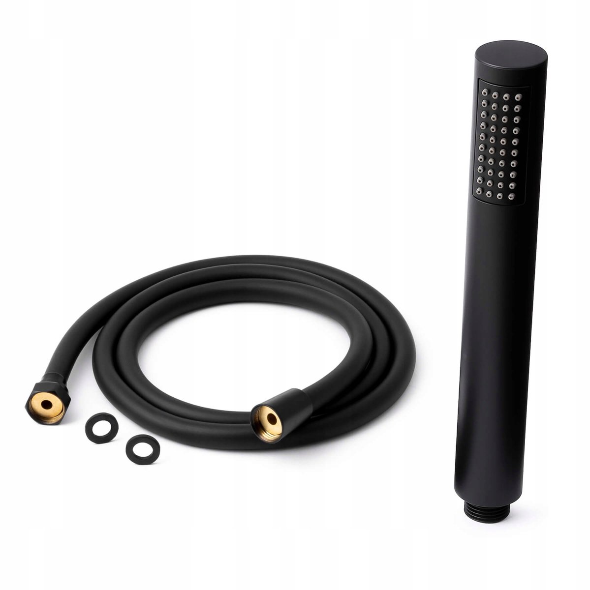 Zwart Doucheset: Douchekop & 150cm PVC Slang