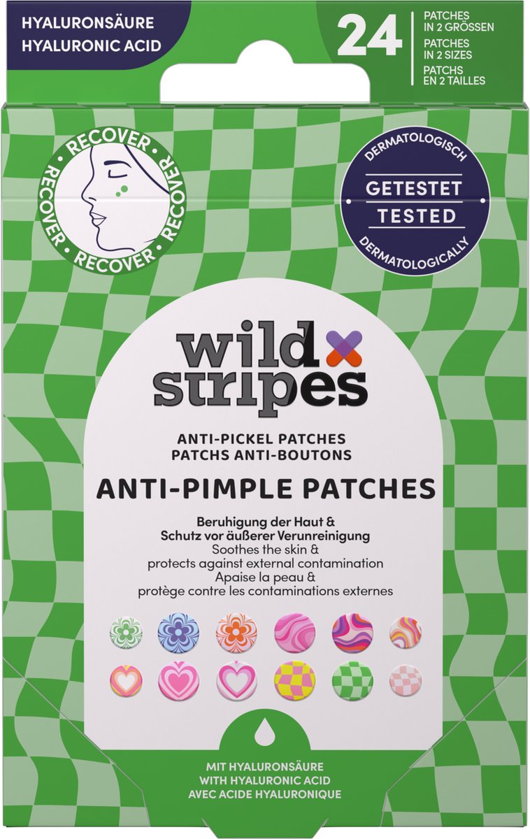 Wild Stripes Anti-pimple Patches Groovy Protect (24 stuks)