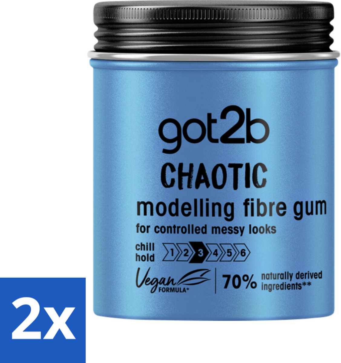 2 x Got2B - Wax - Warhoofd - 100 ml - Haarstyling - Warrig Haar - Chaotisch Haar - Wax Voor Haar - Medium Hold