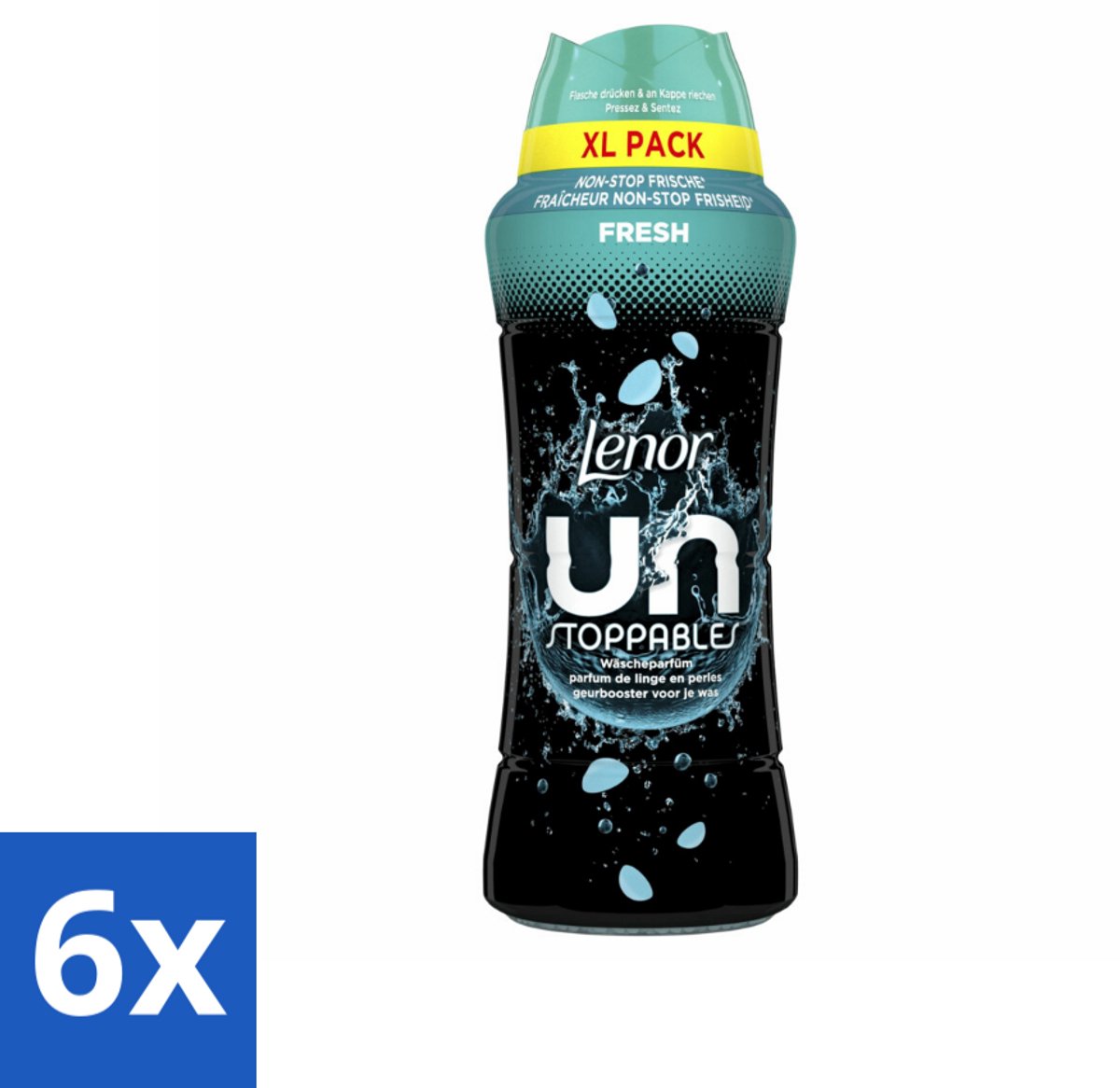 6 x Lenor Unstoppables - Geurbooster - Fris - Non-Stop Frisheid - Grootverpakking - Lenor Geur - Wasverzachter - Geurbooster - Langdurige Geur - Frisse Geur