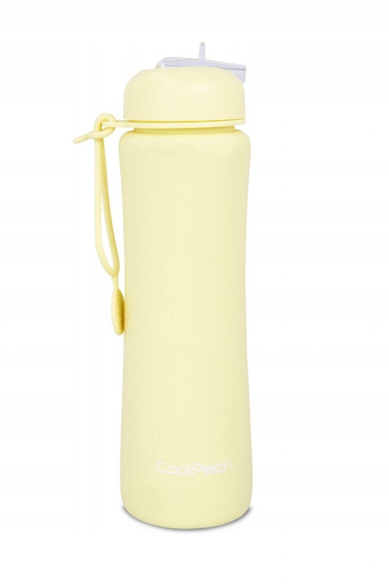 CoolPack Pump Bidon 600ml - Pastel Geel, Flexibel & BPA-vrij