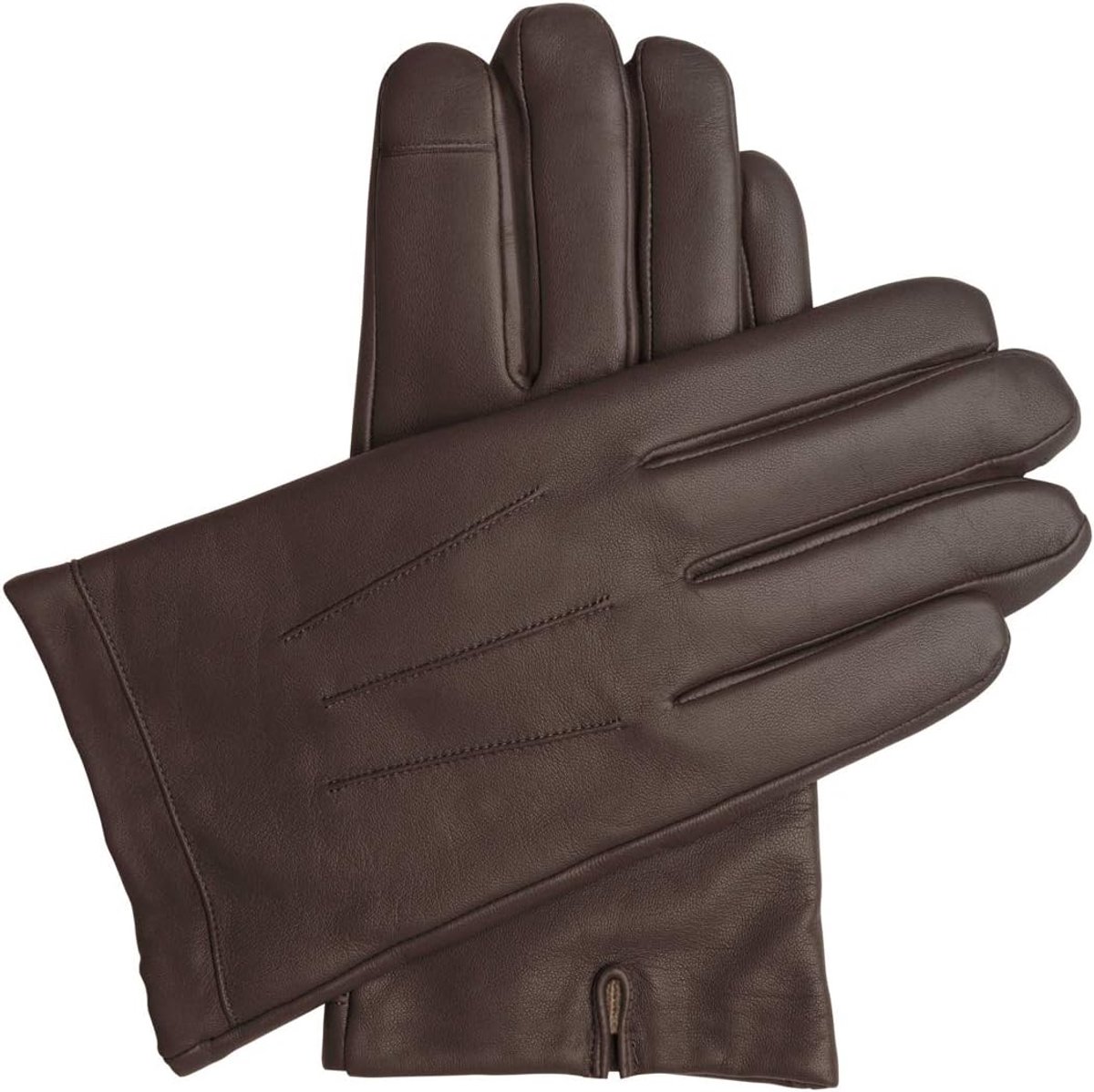 Leren touchscreen handschoenen voor mannen - cashmere gevoerd - warm en stijlvol - ideaal voor buiten - ShopVlot