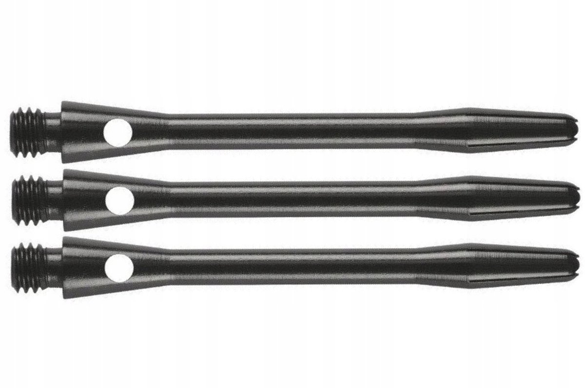 Merkloze Aluminium Dartschachten Medium Zwart - 3 stuks