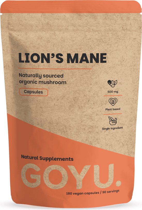 GOYU® - Lion's Mane Capsules 500 mg Biologisch Voordeelverpakking 180